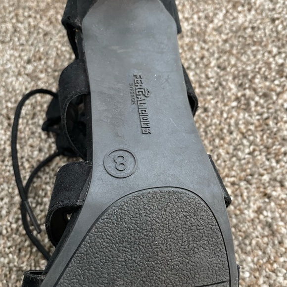 Fergalicious by Fergie Elegant Black Women's Lace-Up Stiletto Sandals - Picture 6 of 6